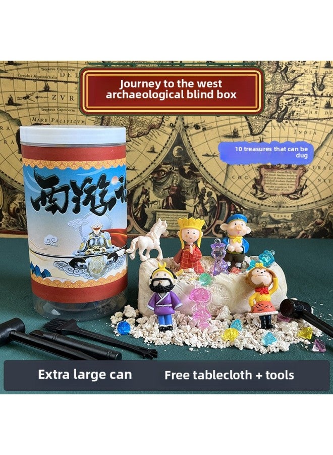 Loquat Journey To The West Archaeological Digging Toy Children's Hand-made Boy Black Myth Goku Treasure Hunt Treasure Digging Blind Box Toy Gift-Color:【journey To The West Archaeological Series】 Select Sev - Image 3