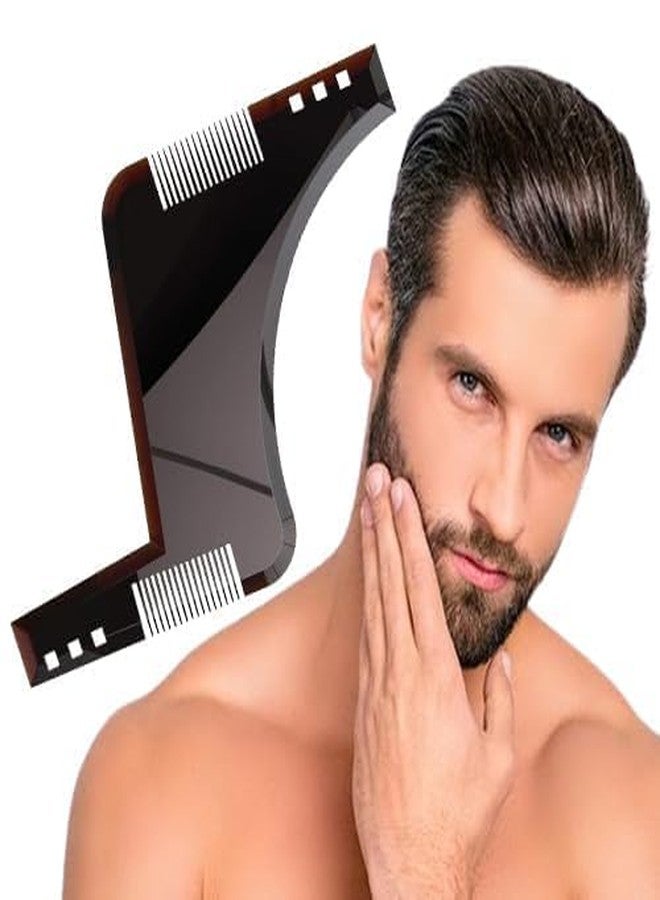 AASA Beard Styling Comb | Men's Beard Shaping Tool | Beard Grooming Comb For Boys And Men's Beard Use (Transparent Comb) - Image 1