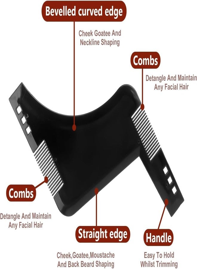 AASA Beard Styling Comb | Men's Beard Shaping Tool | Beard Grooming Comb For Boys And Men's Beard Use (Transparent Comb) - Image 4