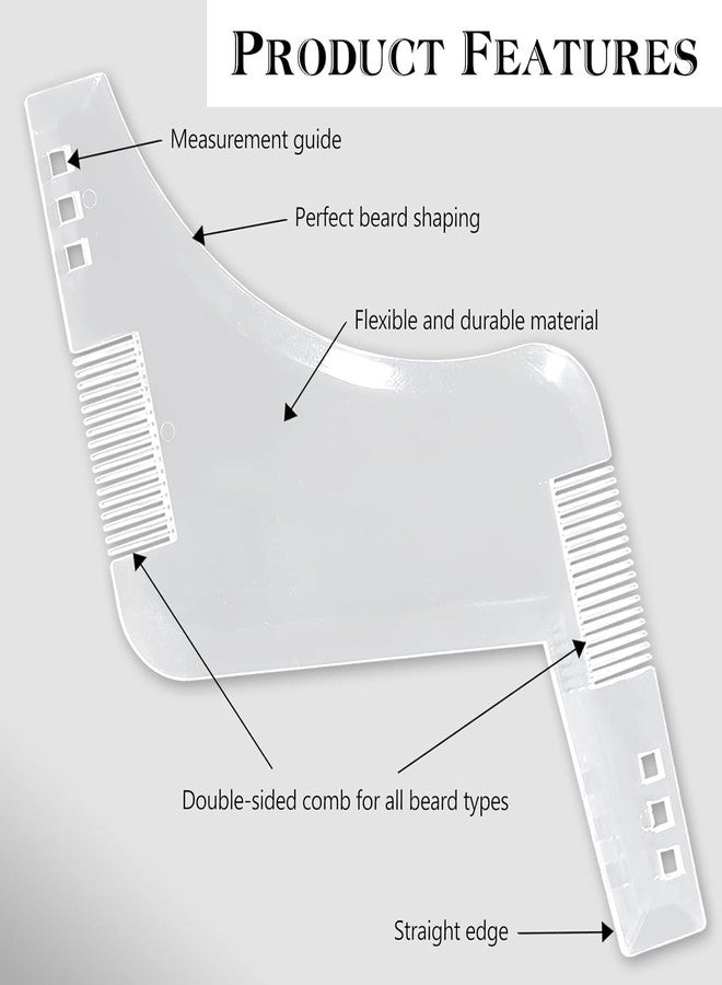 AASA Beard Styling Comb | Men's Beard Shaping Tool | Beard Grooming Comb For Boys And Men's Beard Use (Transparent Comb) - Image 3