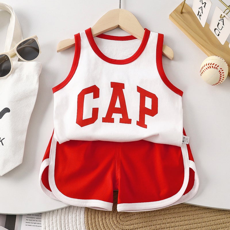 Children'S Vest Suit Cotton A Clothes Boys Korean Baby Summer Breathable Children'S Clothing - Image 1