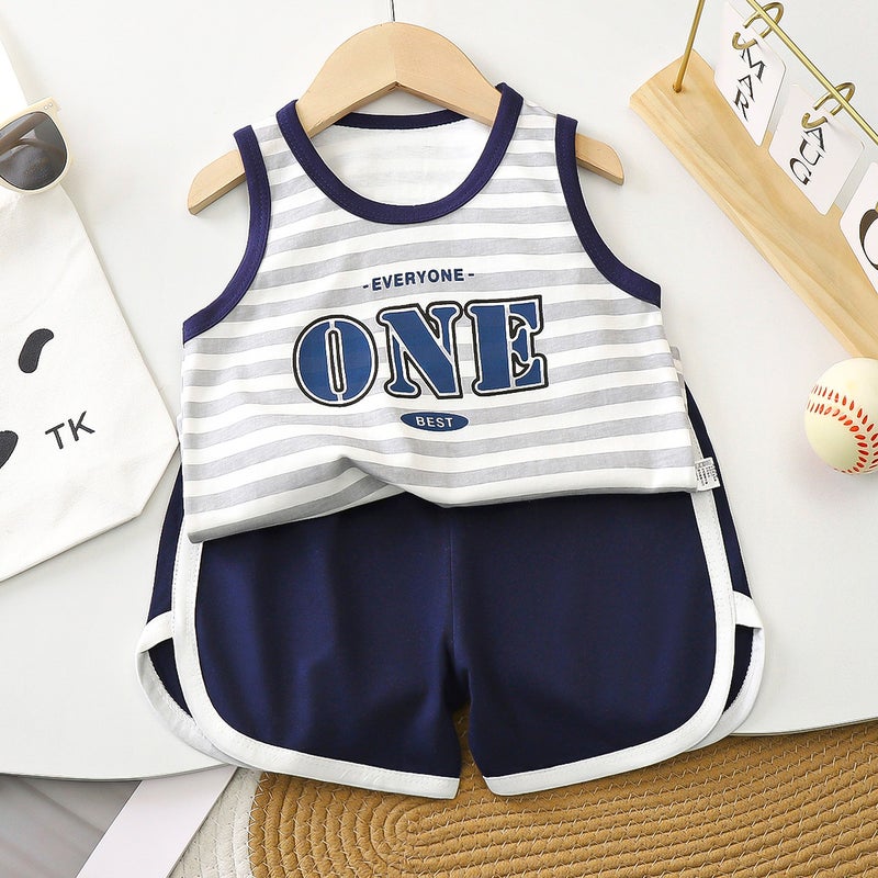 Children'S Vest Suit Cotton A Clothes Boys Korean Baby Summer Breathable Children'S Clothing - Image 5