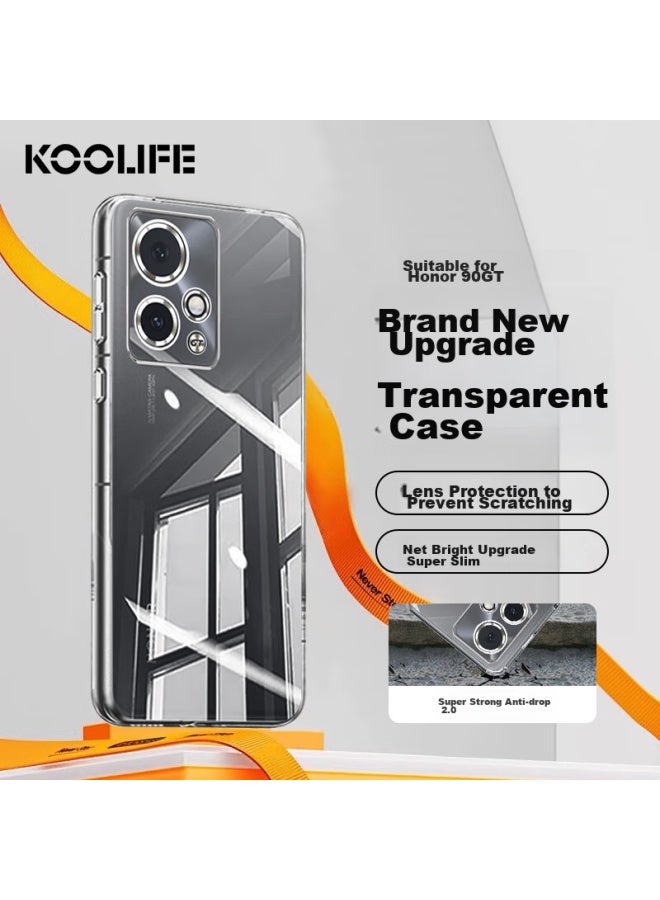 Koolife Phone Case For Honor 90gt, Protective Cover For Huawei Honor 90gt, Full Lens Protection, Simple Skin-friendly Transparent Soft Shell, Fingerprint-resistant Back Cover - Image 1