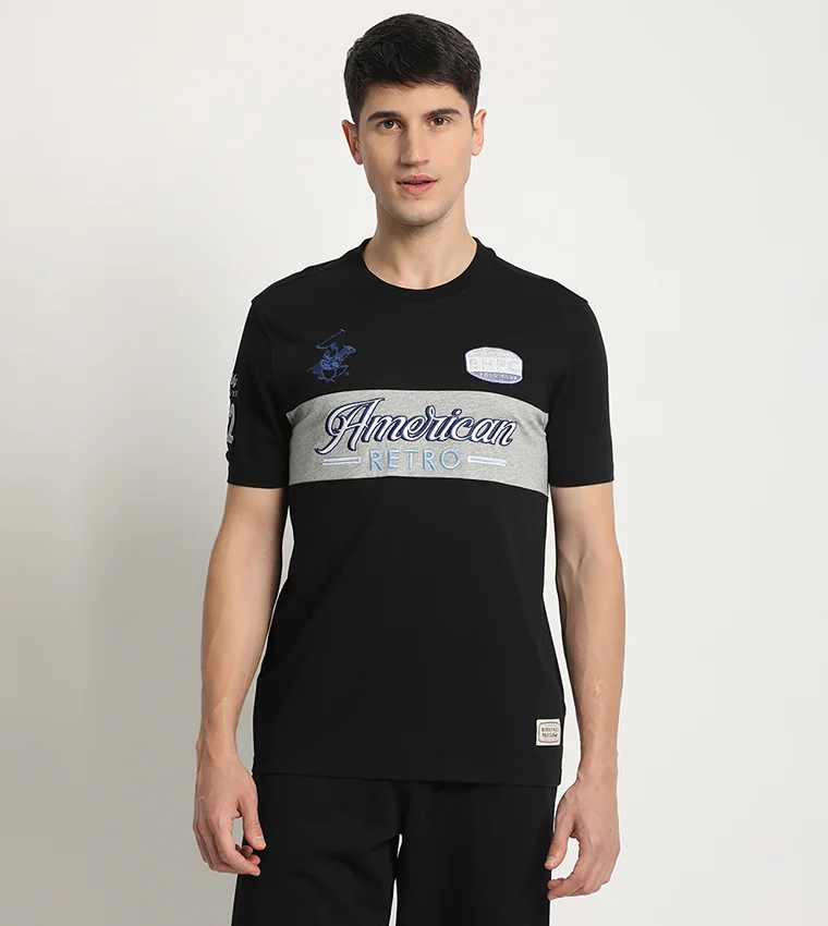 BEVERLY HILLS POLO CLUB Beverly Hills Polo Club Printed Crew Neck Short Sleeves T-Shirt