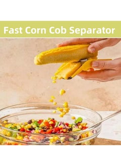 SYOSI Fast Corn Cob Separator, 2 Pack Corn Peeler for Corn on the Cob, Corn Cob Stripper, Kitchen Quick Corn Cutter to Cut Corn off the Cob, Easily Peel Your Corn Cobs, Cooked or Fresh  - Image 2
