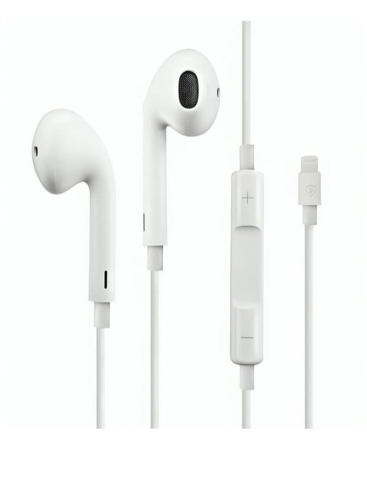SPON - In-ear Headphones with Lightning Connector Compatible with iPhones Devices White - Image 1