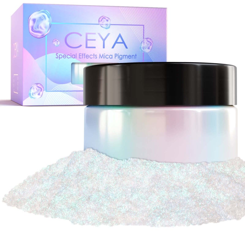 Ceya Chameleon Mica Powder 18oz 50g Mermaid Chrome Nail Powder Cosmetic Grade Pearlescent Effect Color Shift Pigment for Epoxy Resin Makeup Nail Polish Soap Dye Candle MakingCraftSlimePaint