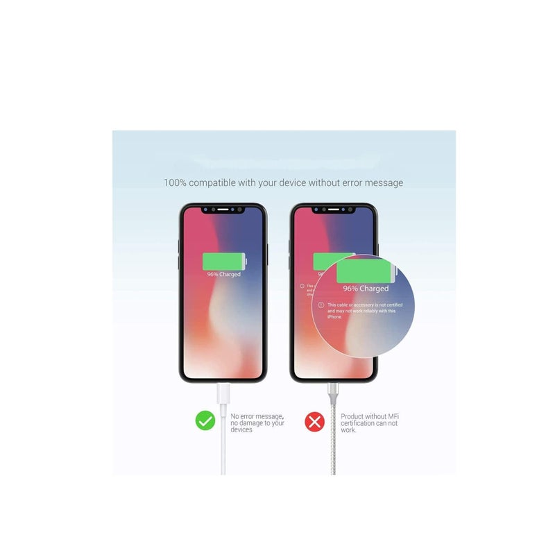 SOLARAE Lightning to USB Cable Charger Compatible for Apple - Image 3