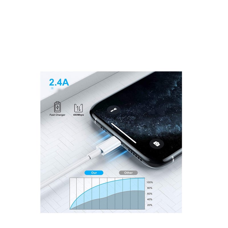 SOLARAE Lightning to USB Cable Charger Compatible for Apple - Image 2