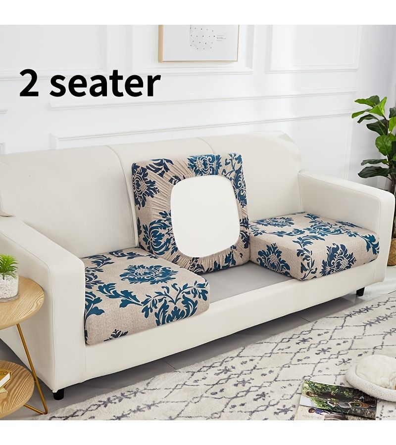 1pc Elastic Sofa Seat Cushion Cover Printed Half Pack Couch Stretch Slipcover Furniture Protector 4 Seater - Image 5