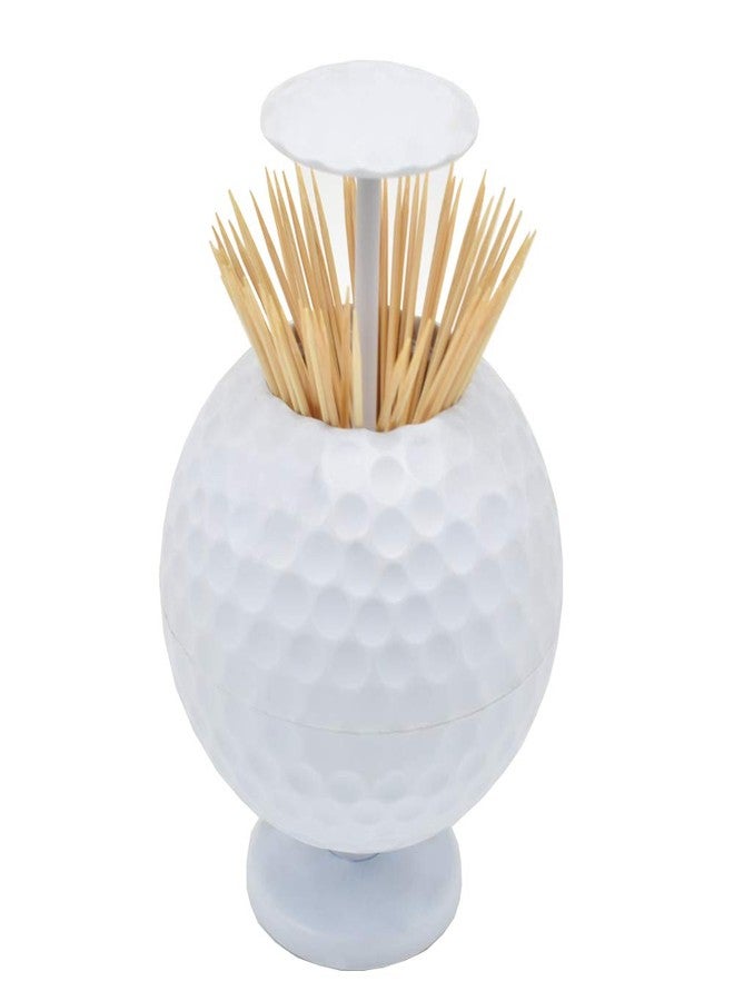 Seadream Golf Ball Automatic Toothpick Holder Box Bucket Pop-up Novelty Gift Indoor & Cars Golf Decoration - Image 1