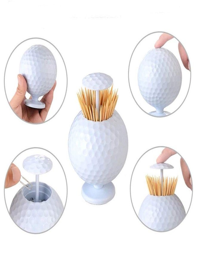 Seadream Golf Ball Automatic Toothpick Holder Box Bucket Pop-up Novelty Gift Indoor & Cars Golf Decoration - Image 3