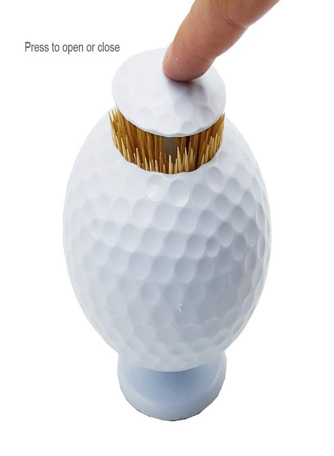 Seadream Golf Ball Automatic Toothpick Holder Box Bucket Pop-up Novelty Gift Indoor & Cars Golf Decoration - Image 2