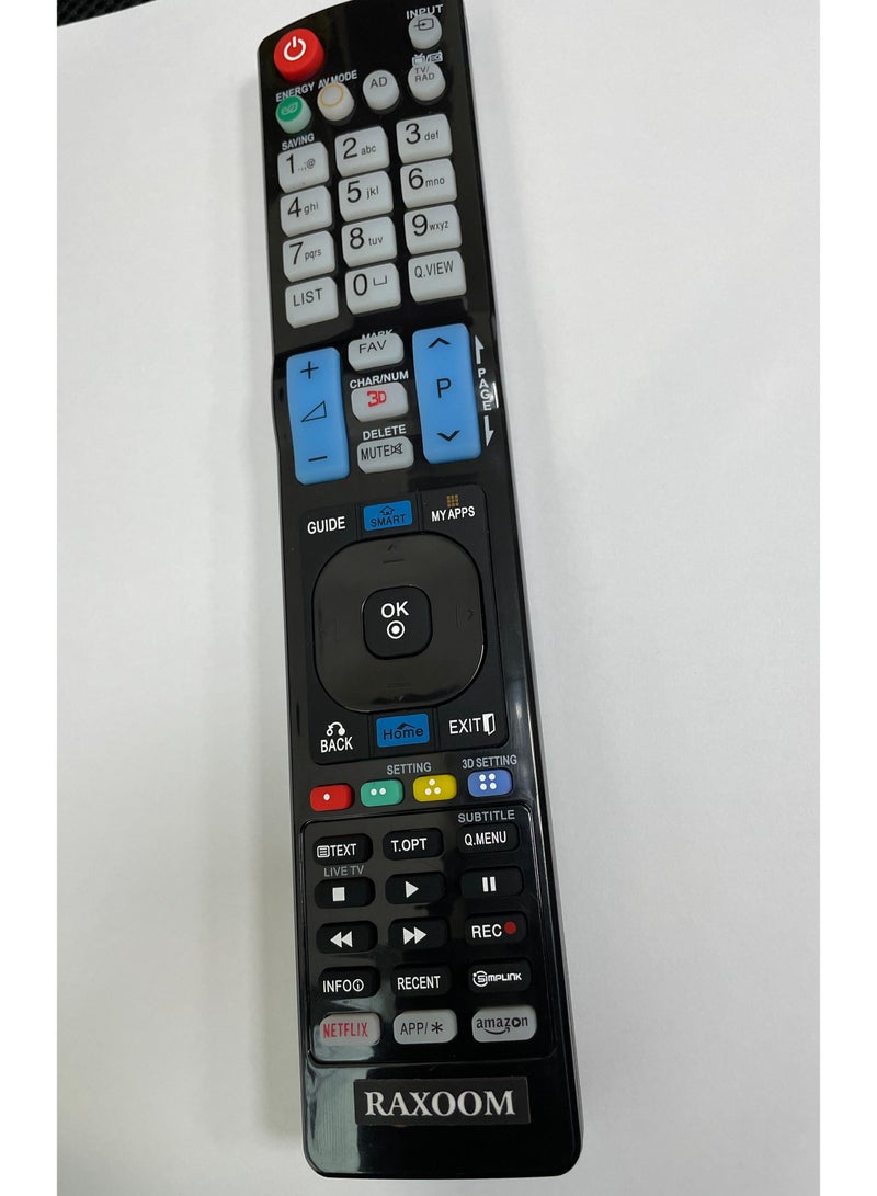 Raxoom Replacement Remote Control for LG 3D Smart Plasma LCD, LED, HDTV, TV, Suitable Models: AKB73615303, AKB73615362, AKB73615302, AKB73756542 - Image 1