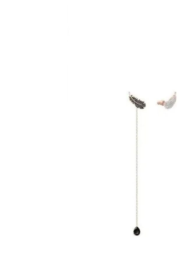 Chomel Asymmetrical Beauty Feathers Earrings  - Image 1