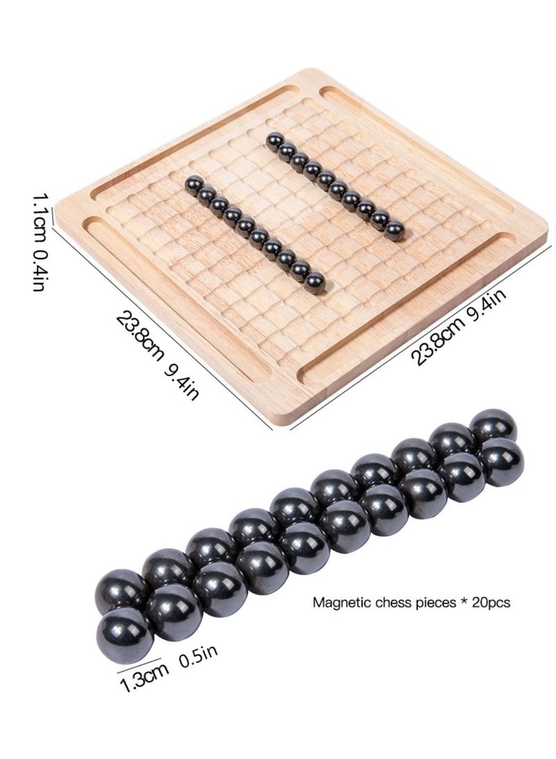 لعبة شطرنج خشبية مغناطيسية مع احجار العاب لوحية عائلية للاطفال والكبار اصدار جديد مطلي بالورنيش - Image 3