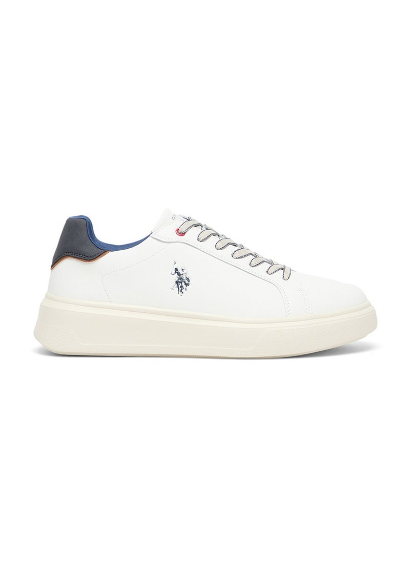 U.S. Polo Assn. Men's White Low-Top Casual Sneakers – Trendy Design with Superior Comfort and Traction  - Image 1