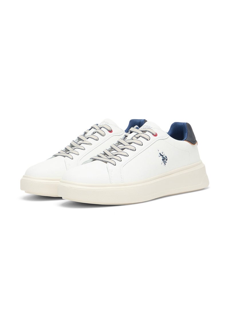 U.S. Polo Assn. Men's White Low-Top Casual Sneakers – Trendy Design with Superior Comfort and Traction  - Image 3