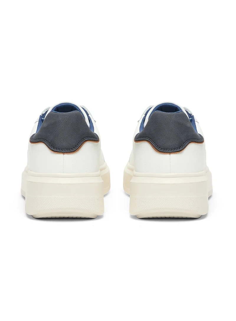 U.S. Polo Assn. Men's White Low-Top Casual Sneakers – Trendy Design with Superior Comfort and Traction