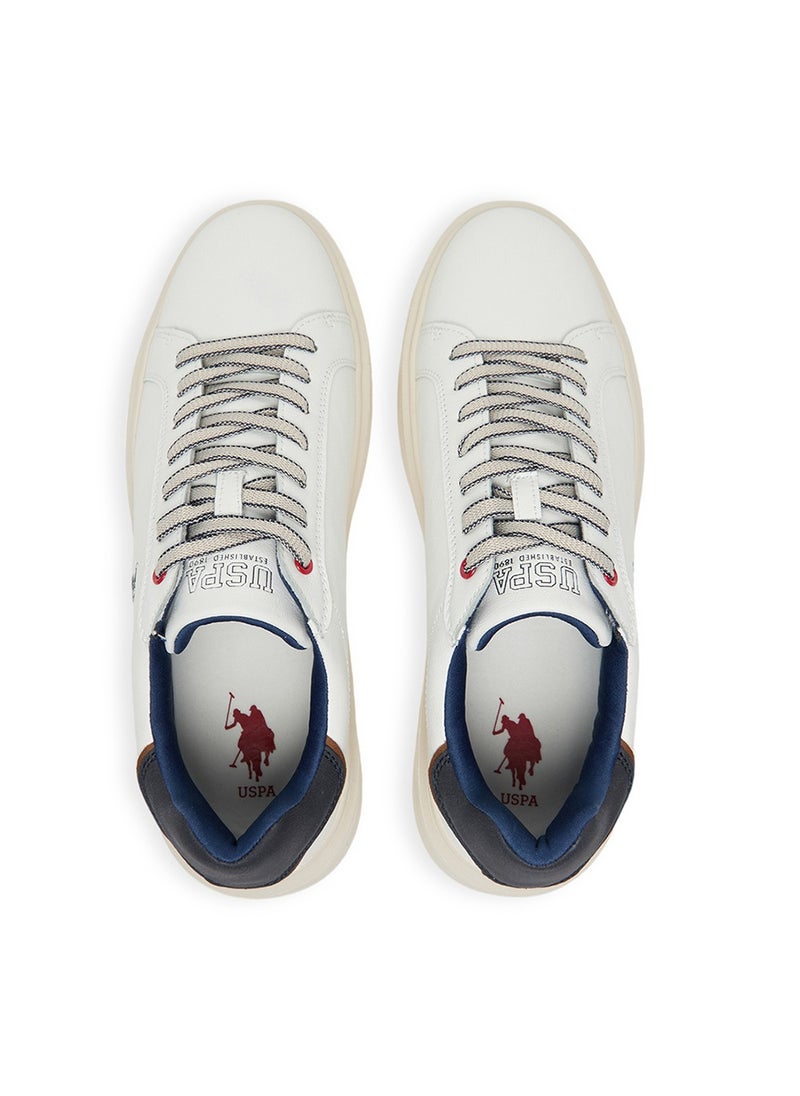 U.S. Polo Assn. Men's White Low-Top Casual Sneakers – Trendy Design with Superior Comfort and Traction  - Image 5