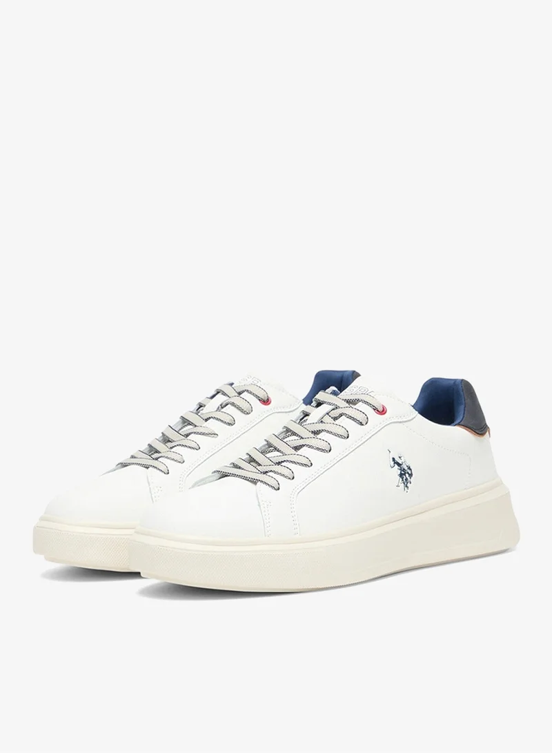 U.S. Polo Assn. White Men's White Low-Top Casual Sneakers Shoes - Trendy Design with Superior Comfort and Traction for Men | Best Price UAE