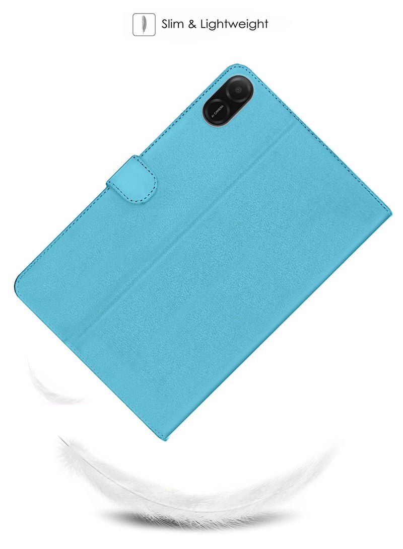 OMAKER Honor Pad X8a 2024 (11 Inch) PU Leather Magnetic Closure Flip Case Cover (TCFPSR) - Sea Green - Image 2
