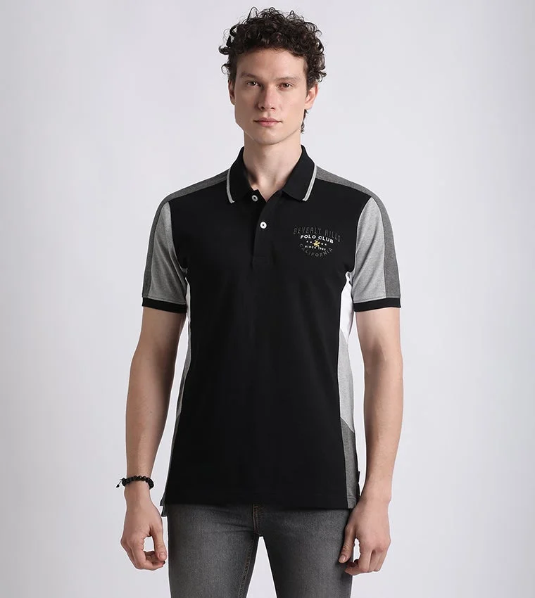 Color Block Short Sleeves Polo T-Shirt