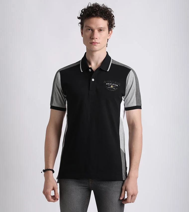Color Block Short Sleeves Polo T-Shirt