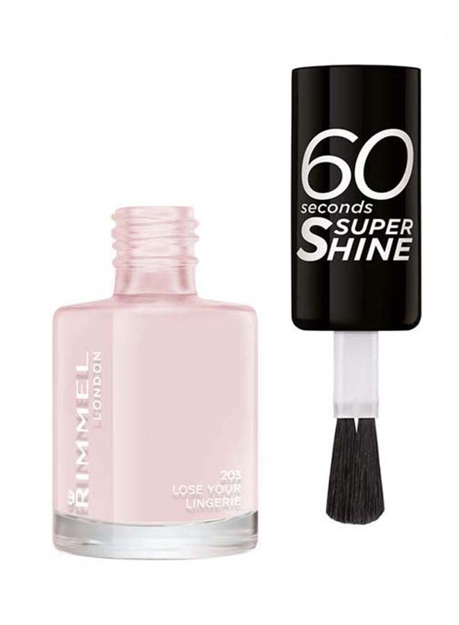 RIMMEL LONDON 60 Seconds Super Shine 203 Lose Your Lingerie & Ultra Shine Nail Polish Top Coat & Instant Cuticle Remover 1 fl oz - 29.5 ml, ClearBundle - Image 2