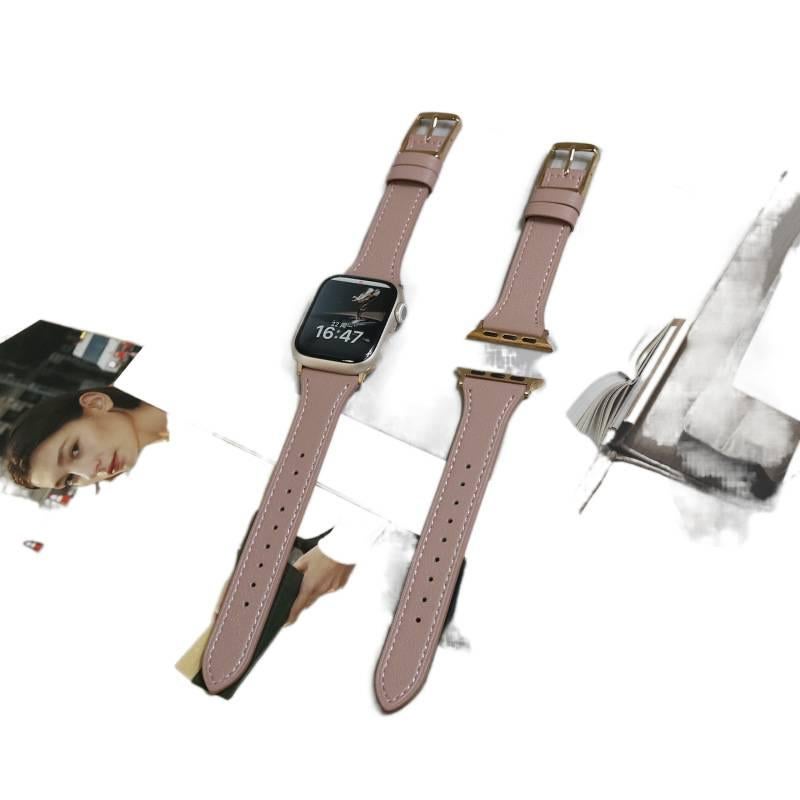 سوار ساعة ذكية باللون أخضر قابل للتعديل سوار جلدي كلاسيكي متوافق مع Apple Watch 38/40/41/42/44/45/49mm بملاءمة قابلة للتعديل وحزام بديل - Image 5