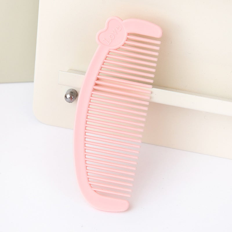 Generic Cartoon Heart Mini Comb Cute Portable Styling Pink (individually packaged) 