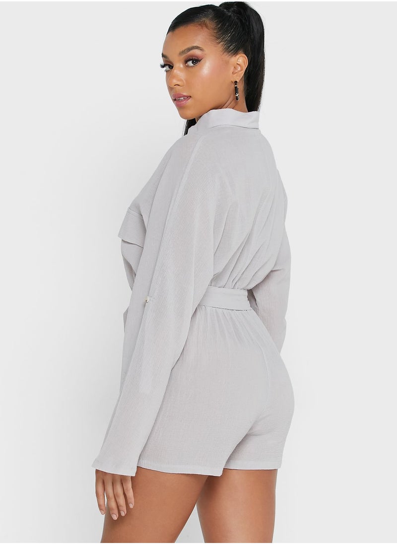 Ginger - Tie Front Playsuit - Image 1