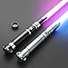 DAMIENSABER 2 Pack 4 Sound Fonts Light Sabers RGB Heavy Dueling Light Sabers 12 Colors Changing for Adults Volume Adjustable Metal Hilt Light Saber with Black ConnectorNot APP Version - Image 2