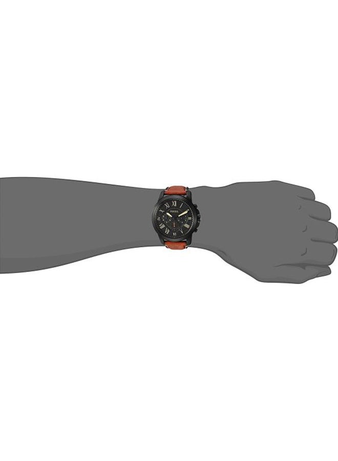 FOSSIL Men Chronograph Leather Watch FS5241 - Image 4