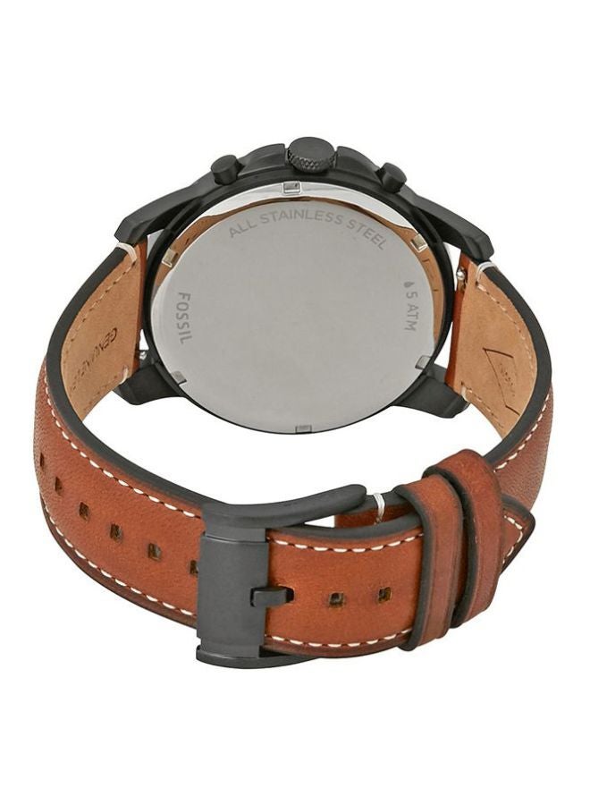 FOSSIL Men Chronograph Leather Watch FS5241 - Image 2