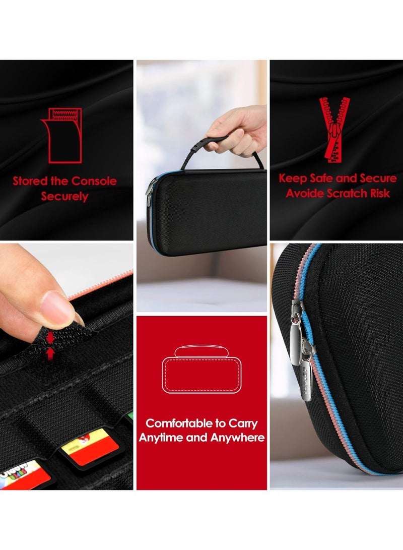 Carrying Case for Nintendo Switch 2 ， 7.9 Inch, Hard Shell Portable Travel Bag with 10 Game Card Slots and Accessories Pouch, Lightweight Anti-Scratch Protection (Black) - Image 5