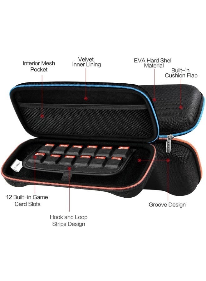 Carrying Case for Nintendo Switch 2 ， 7.9 Inch, Hard Shell Portable Travel Bag with 10 Game Card Slots and Accessories Pouch, Lightweight Anti-Scratch Protection (Black) - Image 3
