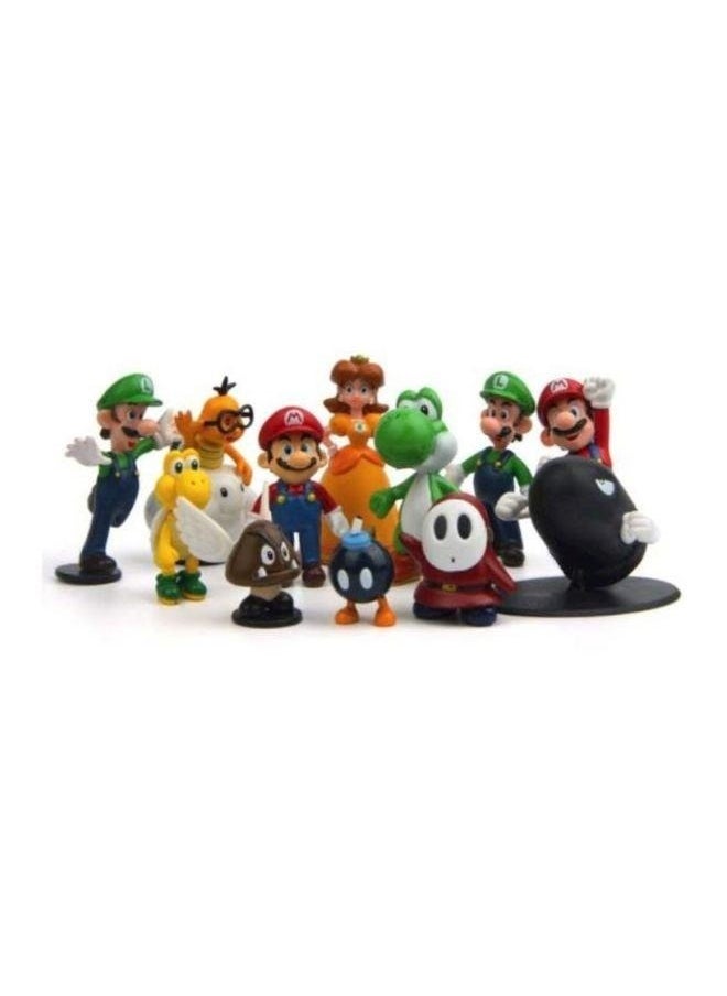 yongsheng 12-Piece Creative And Non-Toxic Super Mario Plastic Figure Playset For Kids  - Image 2