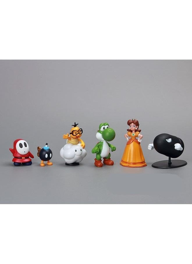 yongsheng 12-Piece Creative And Non-Toxic Super Mario Plastic Figure Playset For Kids  - Image 4