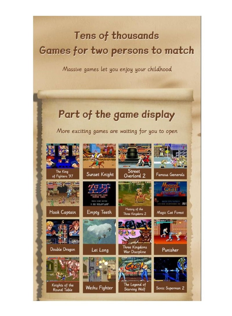 4K HD video game console, dual 2.4G wireless controllers, plug-and-play video game stick, built-in 15,000 games, retro handheld game console - Image 4