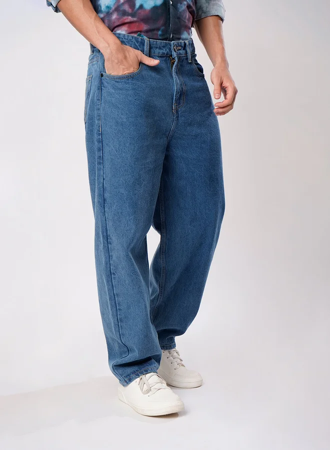 ستايلي Men Blue Mid Rise Baggy Fit Jeans By Bene Kleed