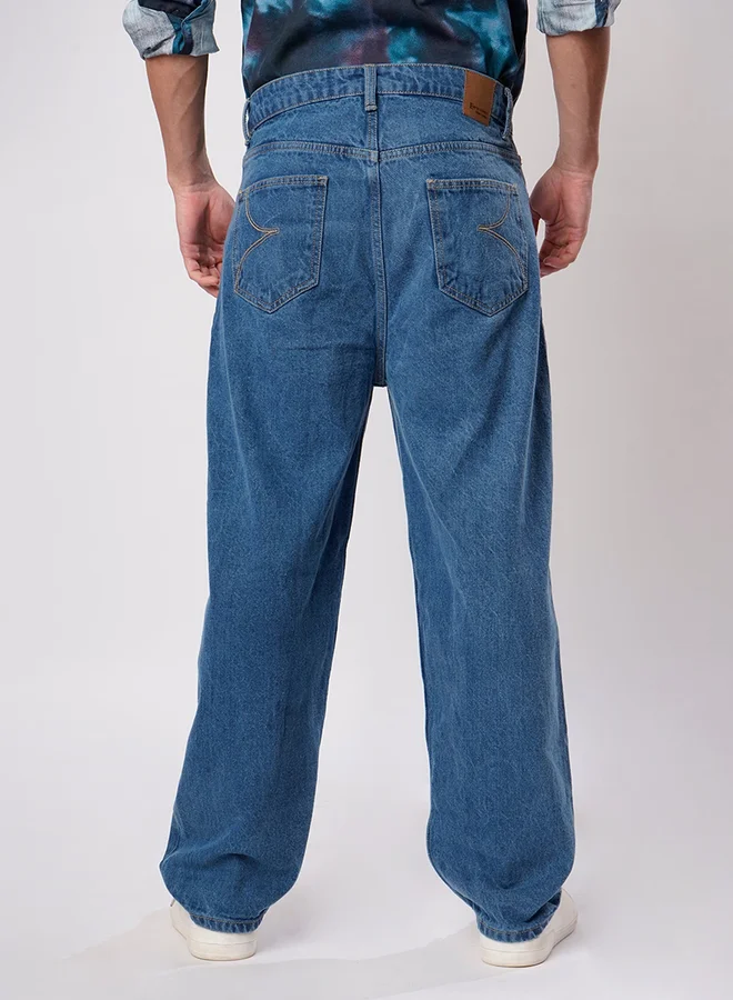 ستايلي Men Blue Mid Rise Baggy Fit Jeans By Bene Kleed
