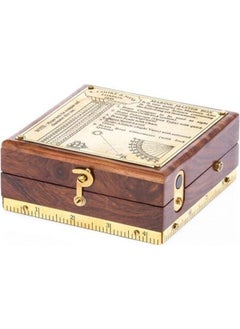 Keyfim Shop Antique Brass Nautical Compass, Magnifier and Telescope Set in Wooden Box  - Image 3