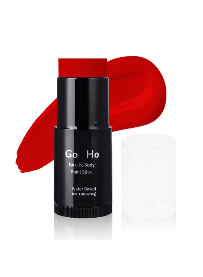 Go Ho Red Face Paint StickEasily Washable Formula Body PaintNontoxic Fullcoverage Cream Red Face Body Paint for Halloween Costumes Cosplay SFX Devil Clown Makeup - Image 2