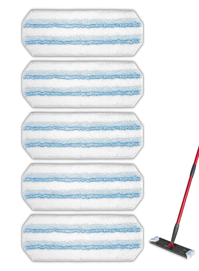 CHAIN PEAK (5 Pack) H2prO Replacement Mop Pads Compatible with O-Cedar H2prO Mop, Microfiber Mop Head, Washable Mop Cloths, Mopping Pad, H2 Pro Mop Pad Refill Accessories - Image 1