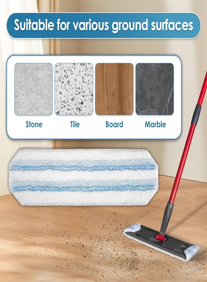 CHAIN PEAK (5 Pack) H2prO Replacement Mop Pads Compatible with O-Cedar H2prO Mop, Microfiber Mop Head, Washable Mop Cloths, Mopping Pad, H2 Pro Mop Pad Refill Accessories - Image 2