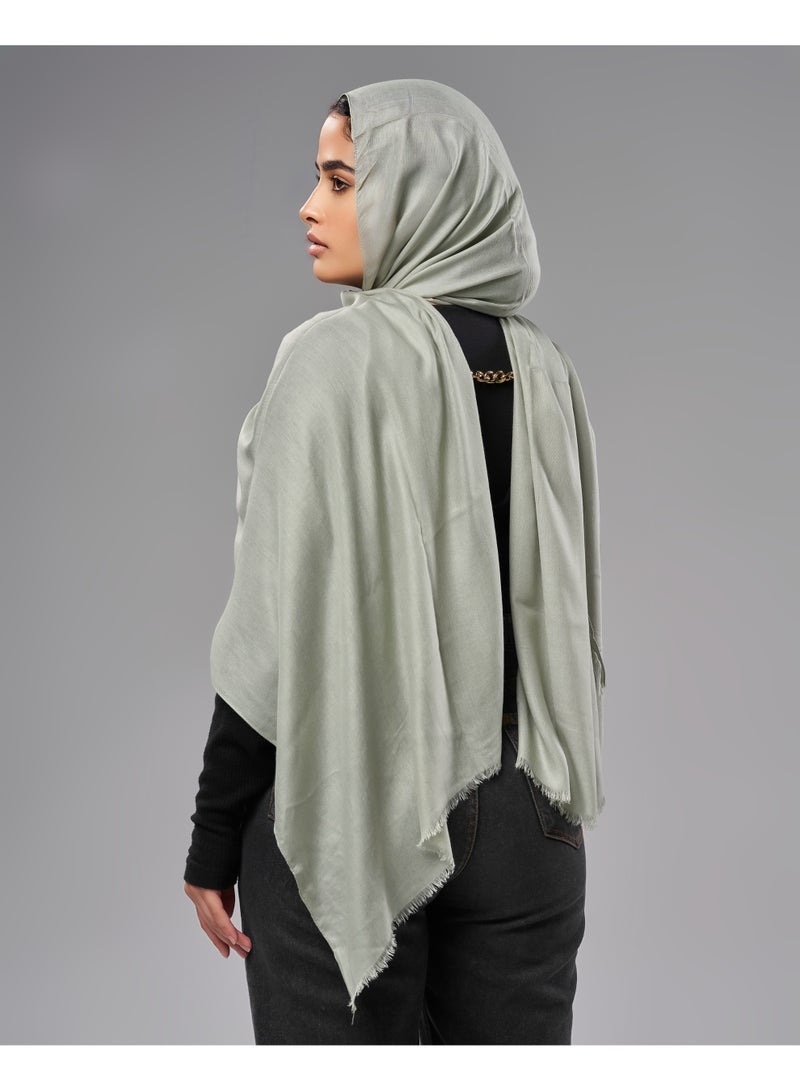 Lavezzi Breathable Cotton Modal Hijab Scarf For Women - Women Solid Color Head Scarf Wrap - Pale Mint - Image 4