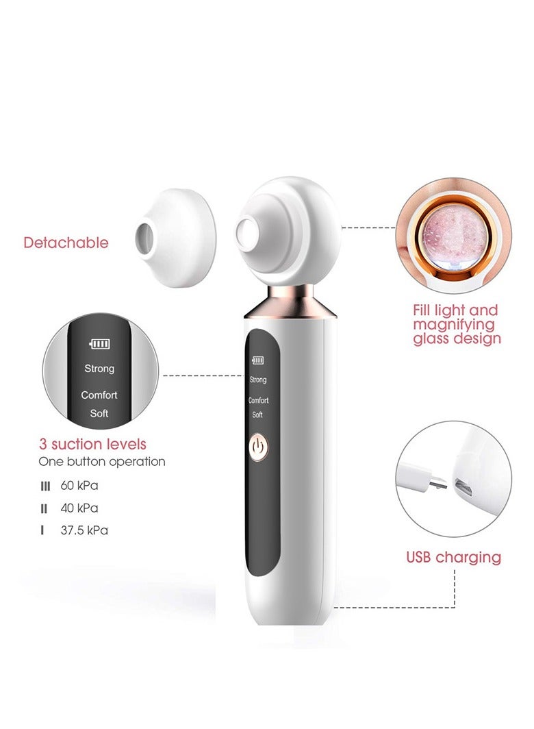 Furtey Blackhead Remover Pore Vacuum,Facial Pore Cleaner,USB Rechargeable Blackhead Vacuum Kit - Image 5