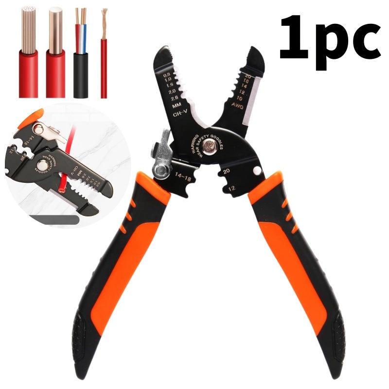 1pc 5 In 1 Wire Stripper Multi Functional Electrician Cable Cutter - Image 1
