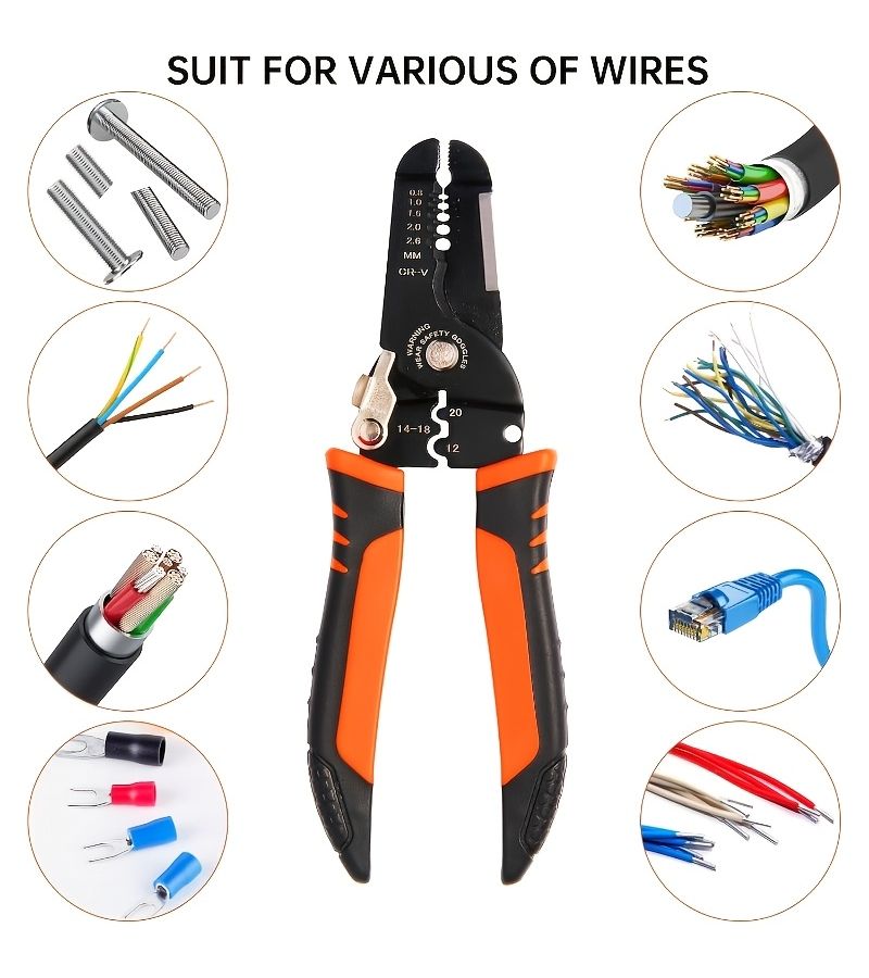 1pc 5 In 1 Wire Stripper Multi Functional Electrician Cable Cutter - Image 4